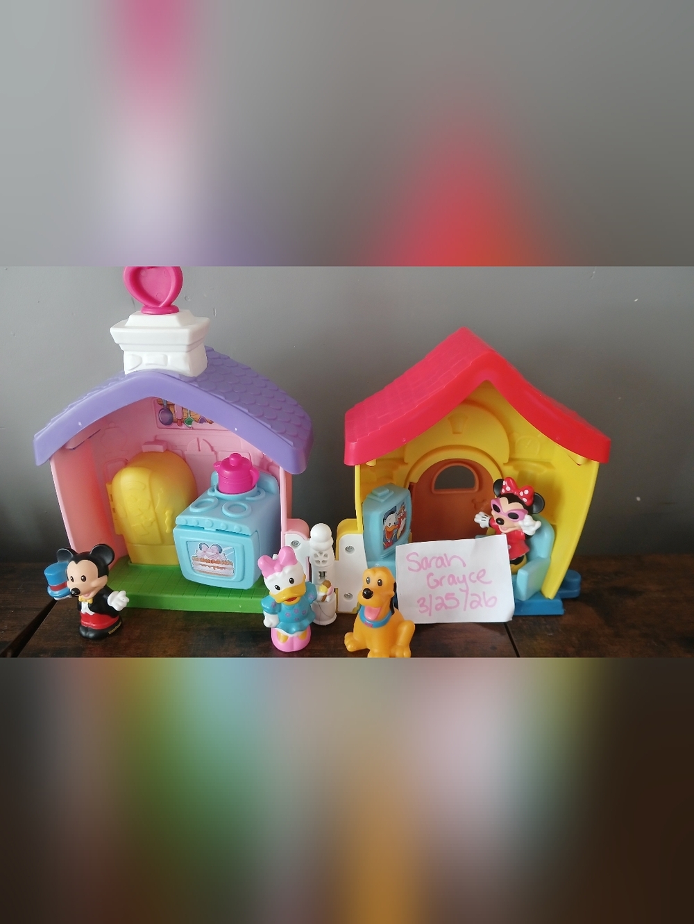 Disney Little People Playset with Pink, Purple, Yellow & Red Accents